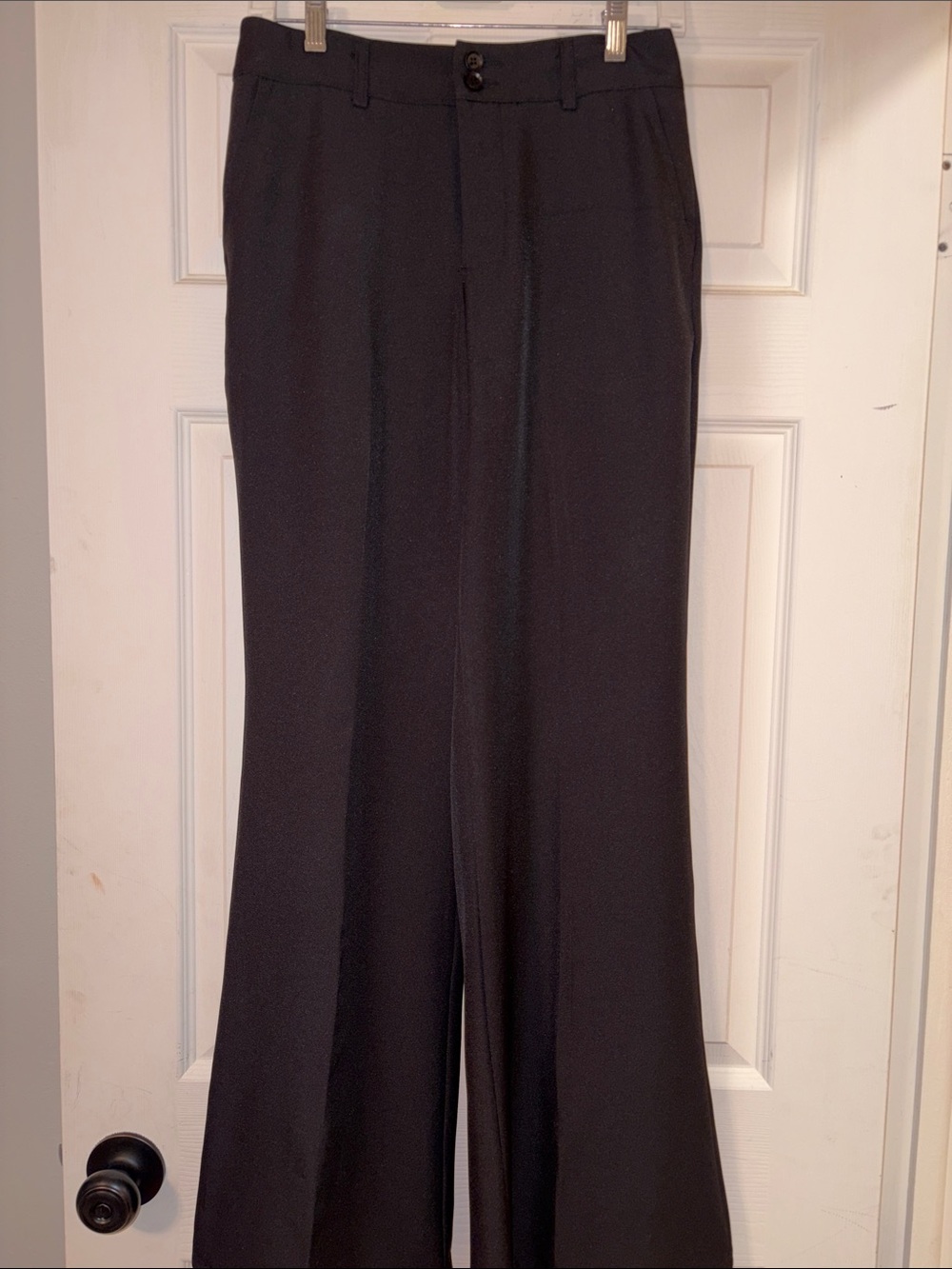 Black Women's Wide-Leg Dress Pants